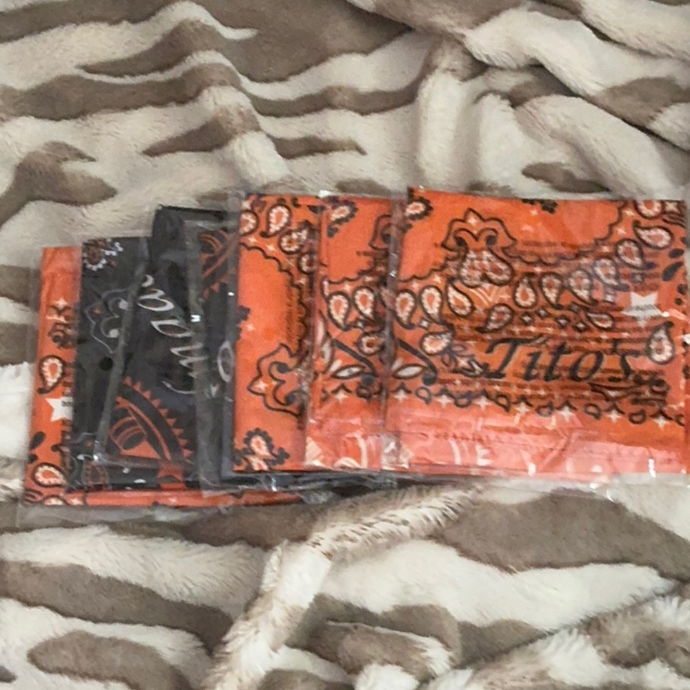 Orange and Black Bandana Set